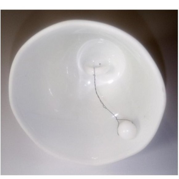 White with Light Purple Iris's - Porcelain Bell - Picture 4 of 4